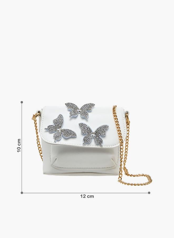 Flora Bella By Shoexpress Crossbody Bag With Butterfly Embellishment - Image 2